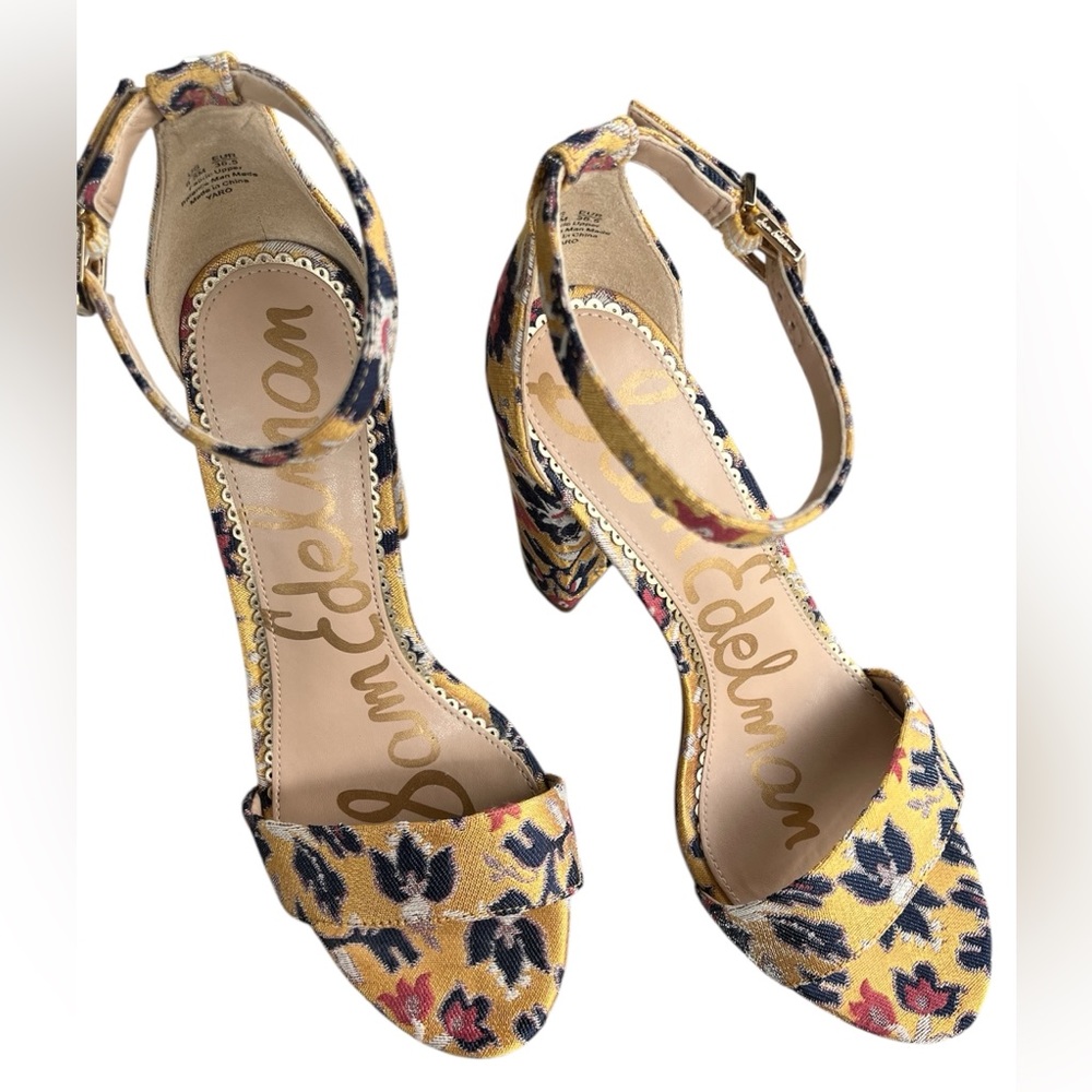 Gorgeous Sam Edelman Yaro Floral Heels Women’s Size 6.5 M - Picture 3 of 12